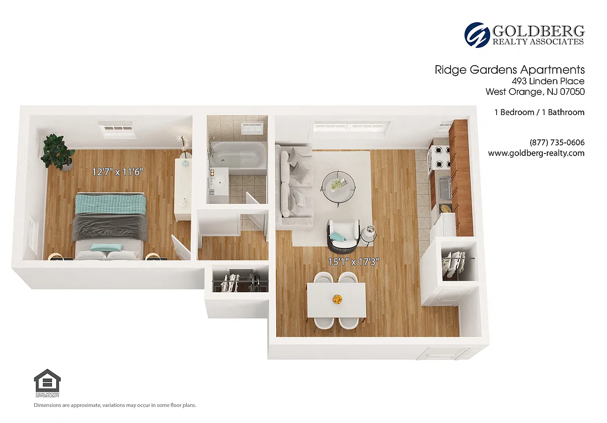 Floor plan One Bedroom