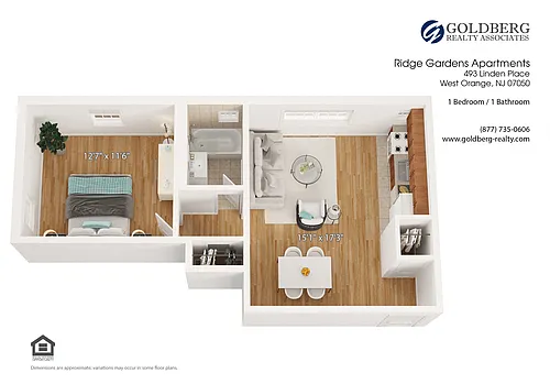 Floor plan One Bedroom