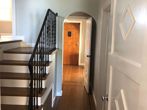 View from kitchen to front entry