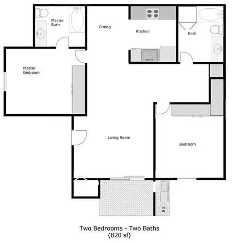 Floor plan Two Bedroom