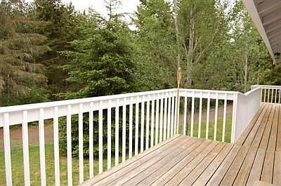 Deck wraps around to side