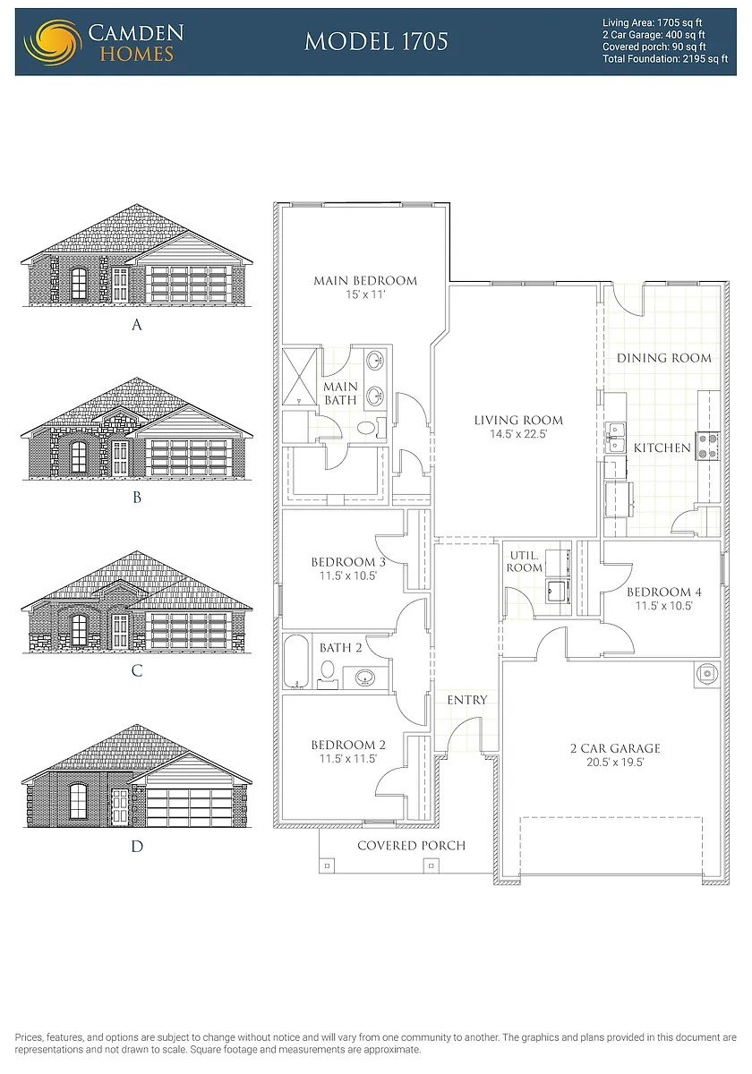 Floor plan 10146 Melon Ave