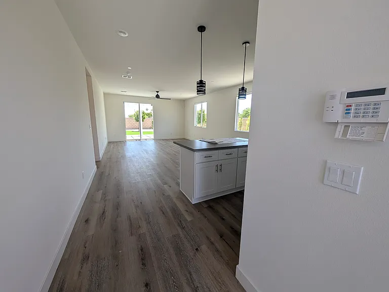 Front door entry with alarm system