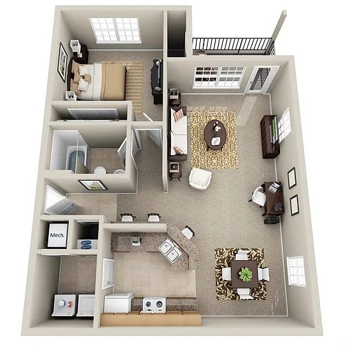 Floor plan One Bedroom