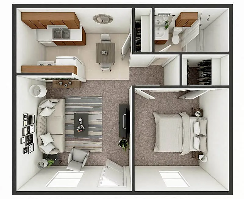 Floor plan 1B