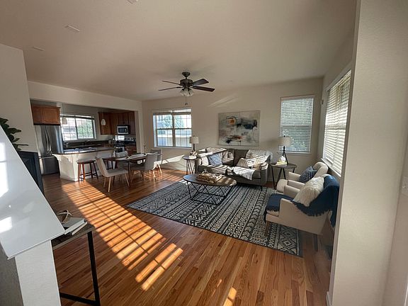 Living dining with hardwood floors