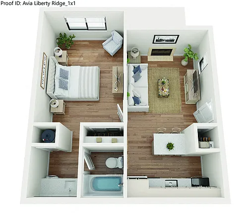 Floor plan One Bedroom
