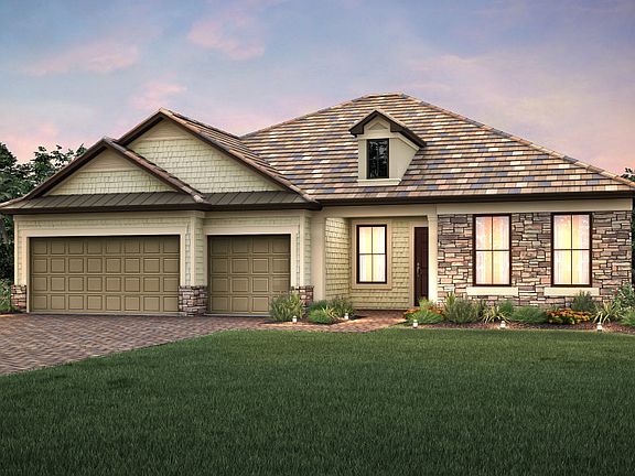 Exterior LC3B with decorative stone accents