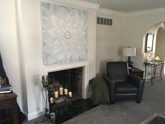 Living room fireplace
