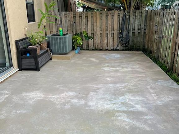 Full Concrete Slab Back Yard