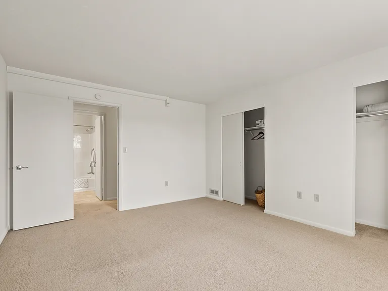 Large Bedroom with Dual Closets in the 1-Bedroom Floor Plan