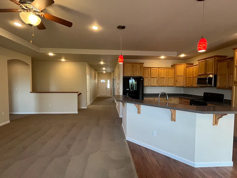 View from living area towards the front door.