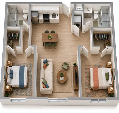 Floor plan 2X2