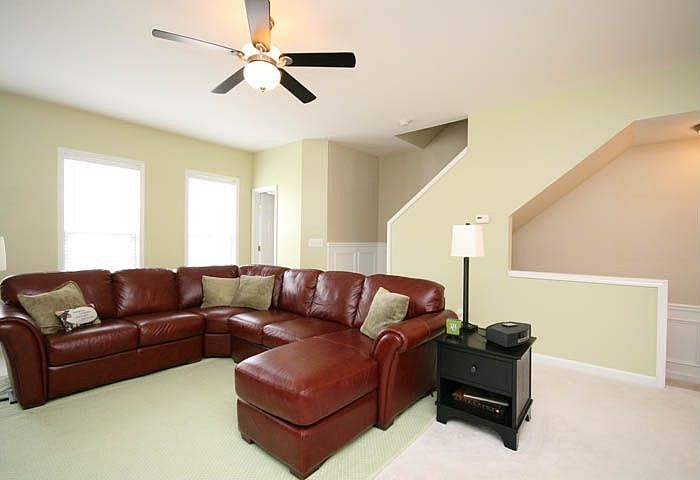 Open Family Room to Kitchen and Dining Room