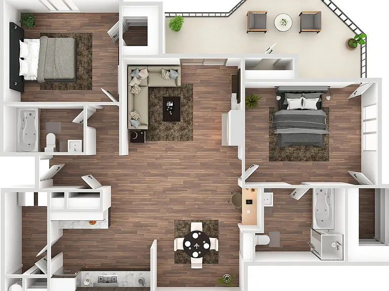 2 Bedroom | 2 Bath | 1278 SF 2 Bedroom | 2 Bath | 1278 SF