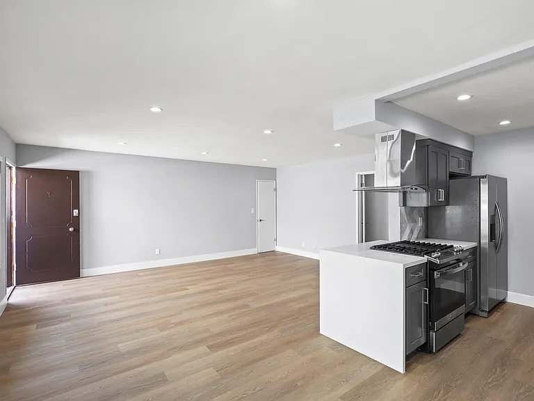 Kitchen, Dining, and Living Room Space