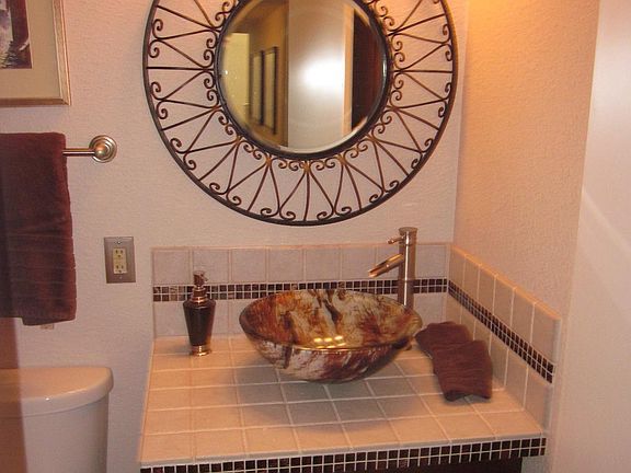 Guest Bath vanity and vessel sink