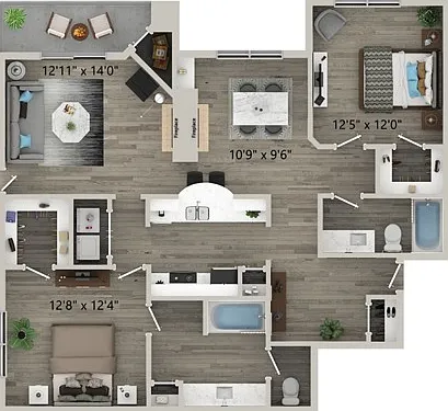 Two Bedroom Two Bath Floor Plan Two Bedroom Two Bath Floor Plan