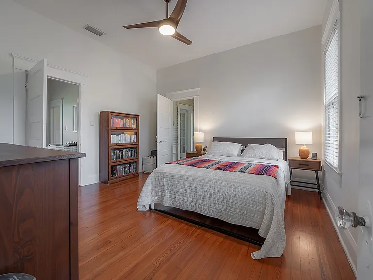 Primary bedroom, furnished with a queen bed