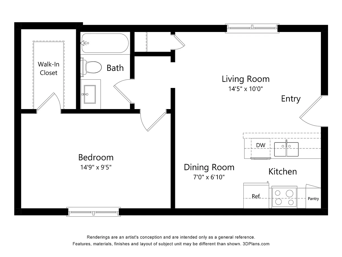 Floor plan A1 - Miller Square