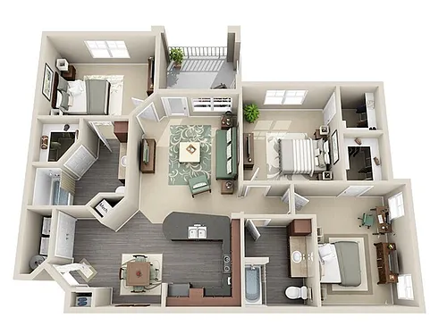 Floor plan Refuge with Balcony Upgrade
