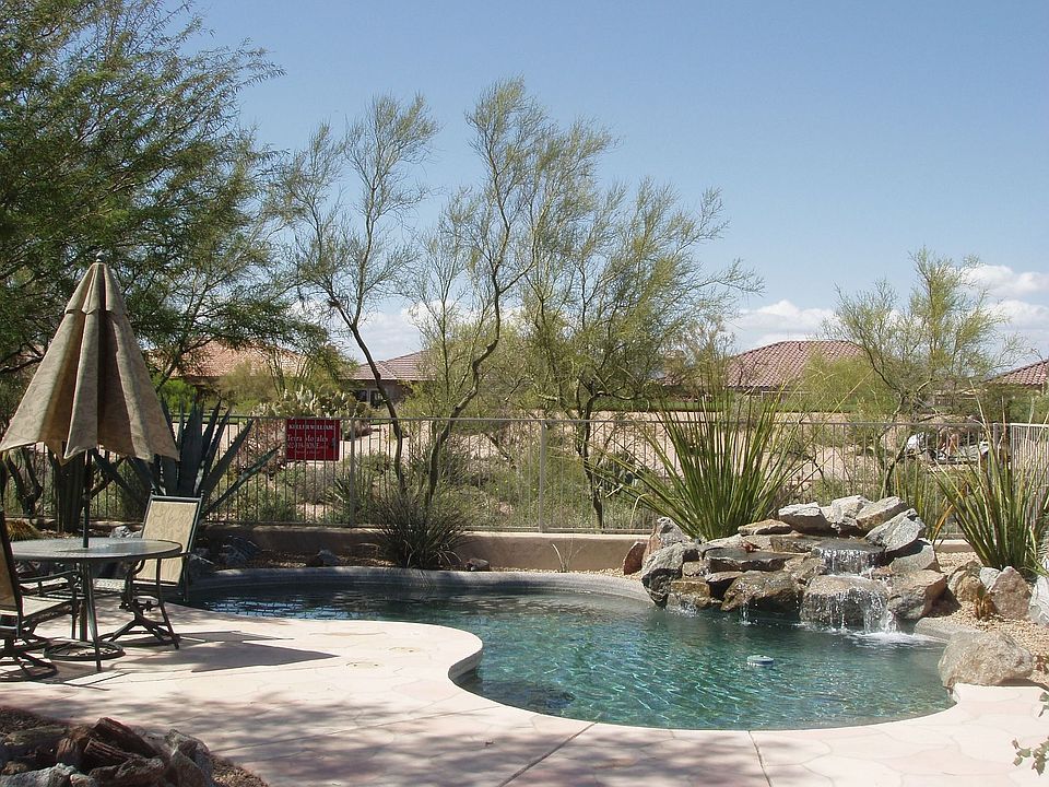 Back yard and pool