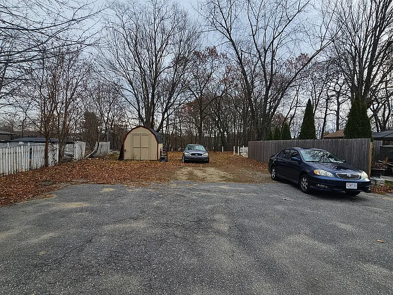 Parking lot and back yard