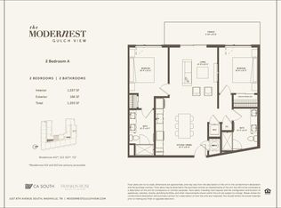 2 Bedroom Plan, Modernist Gulch View, Nashville, TN 37203