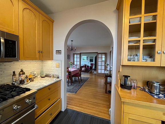Grand, open floor plan, view from kitchen.