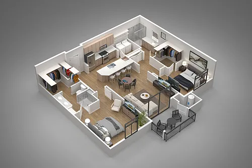 Floor plan 2 Bed/2 Bath
