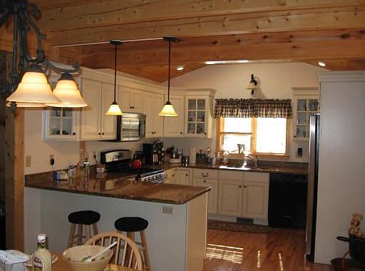 Custom Kitchen w/Granite & Antiqued Cabinetry