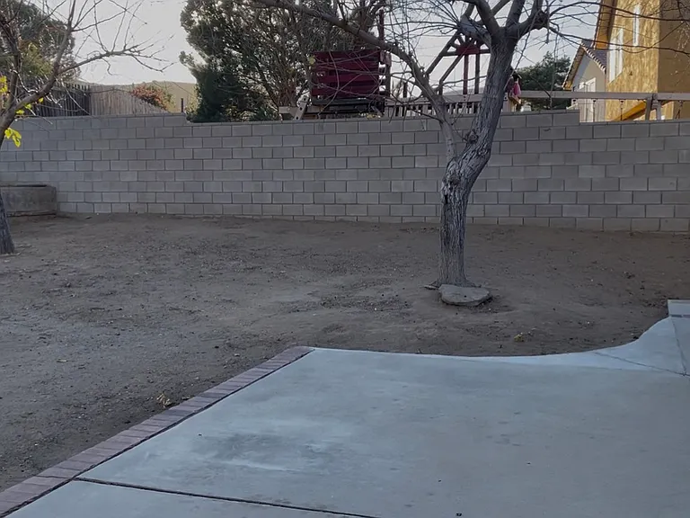 Patio looking west