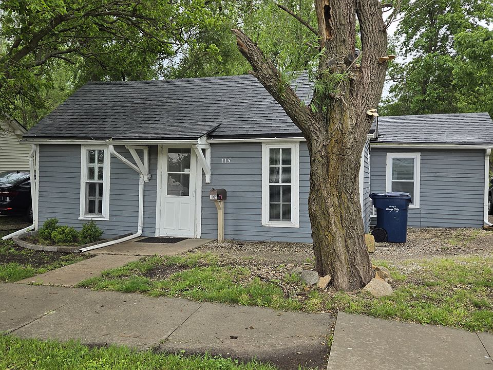 Full front view of house