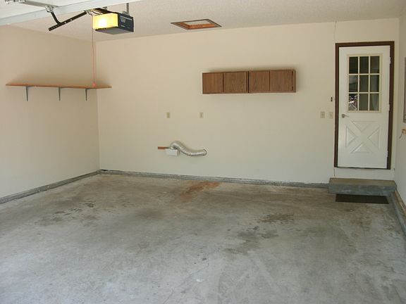 clean double garage, two openers