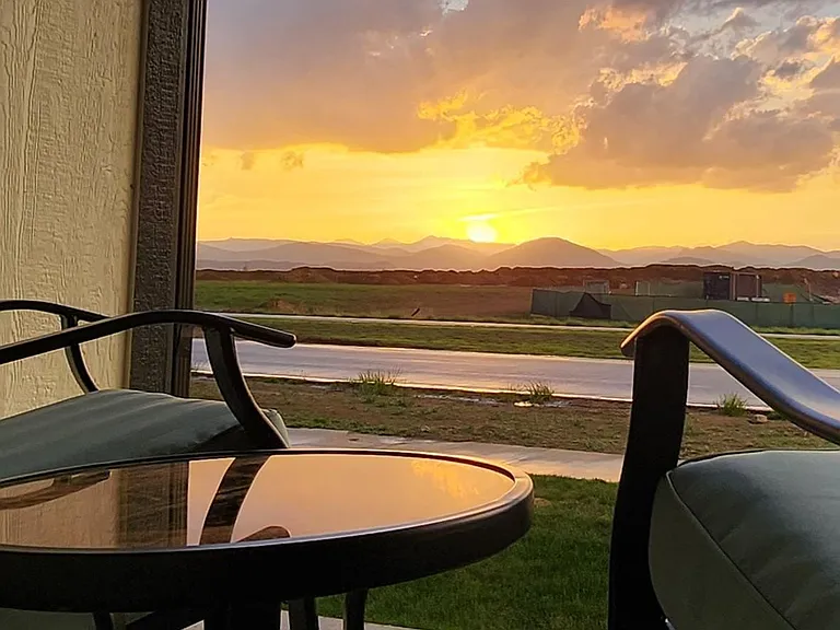 Incredible views of the Rockies from the Master bedroom private balcony!