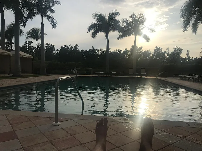 Relax in the resort style heated pool
