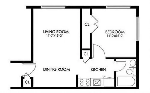 Floor plan 1 Bedroom