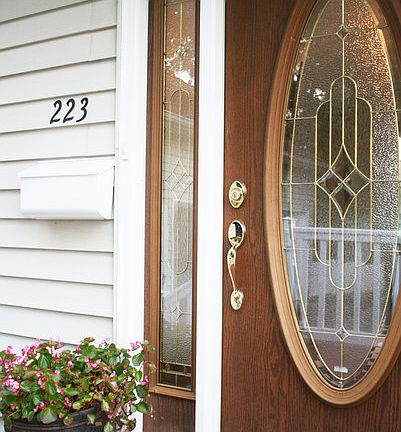 Recently installed front door