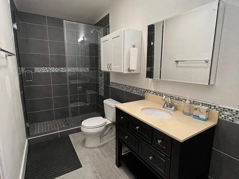 bathroom with extra storage