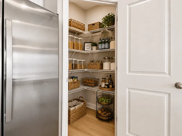 Spacious pantry to accommodate all your storage needs.