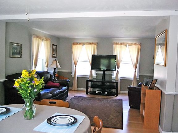 The dining area into the living room
