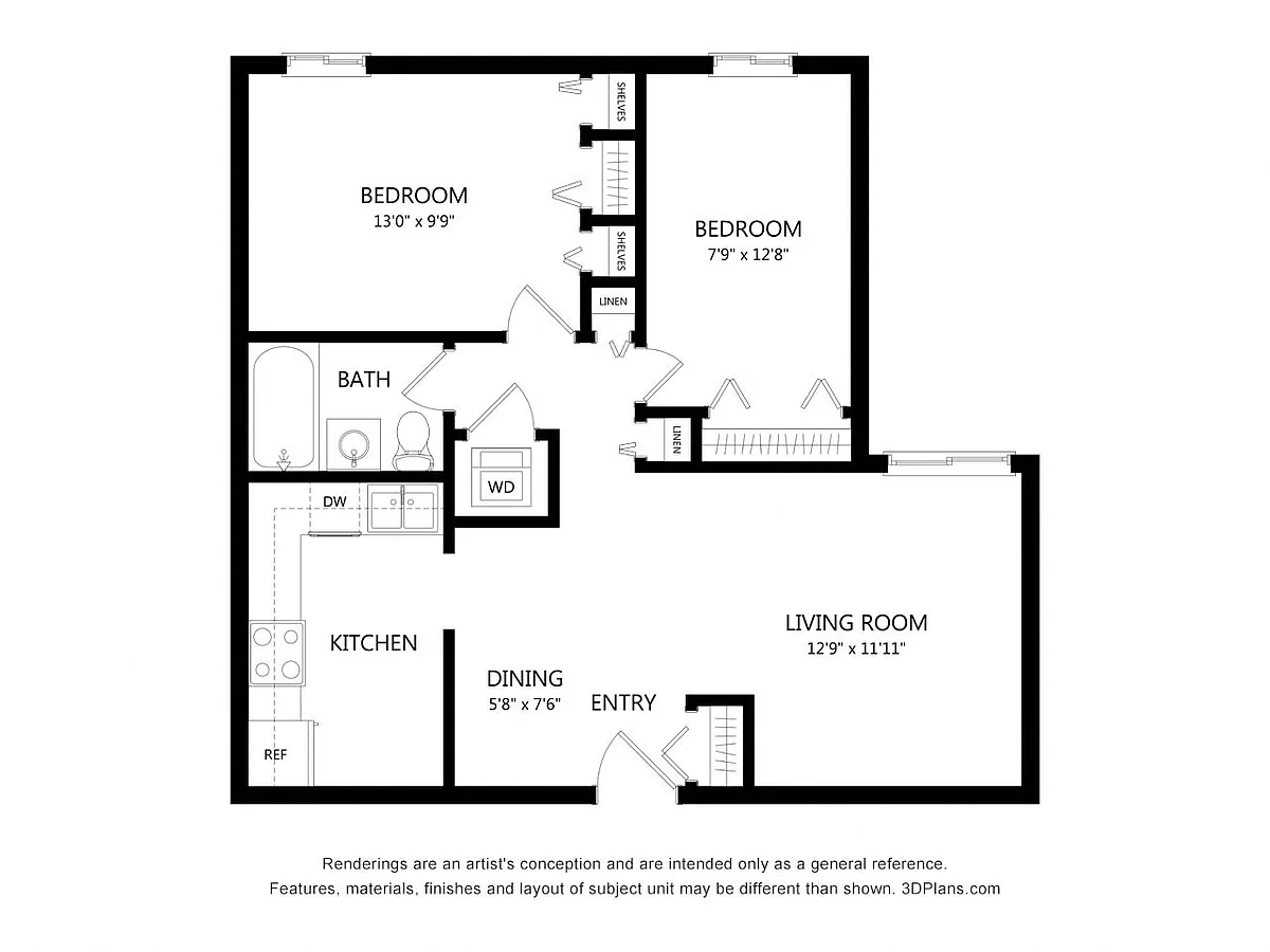 Floor plan Two Bedroom