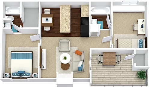 Floor plan Two Bedroom