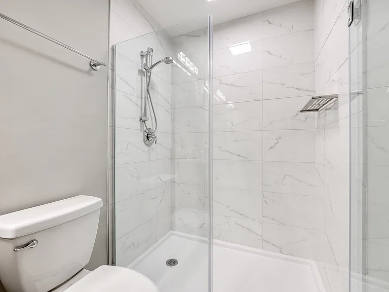 Spacious walk-in shower