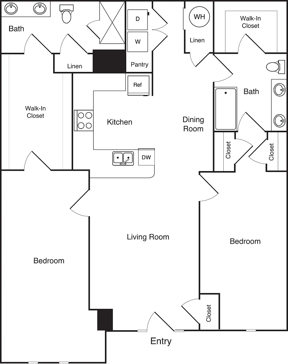 Floor plan 2 Bedrooms B4