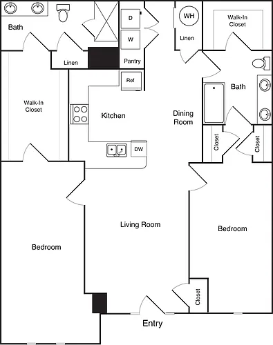 Floor plan 2 Bedrooms B4