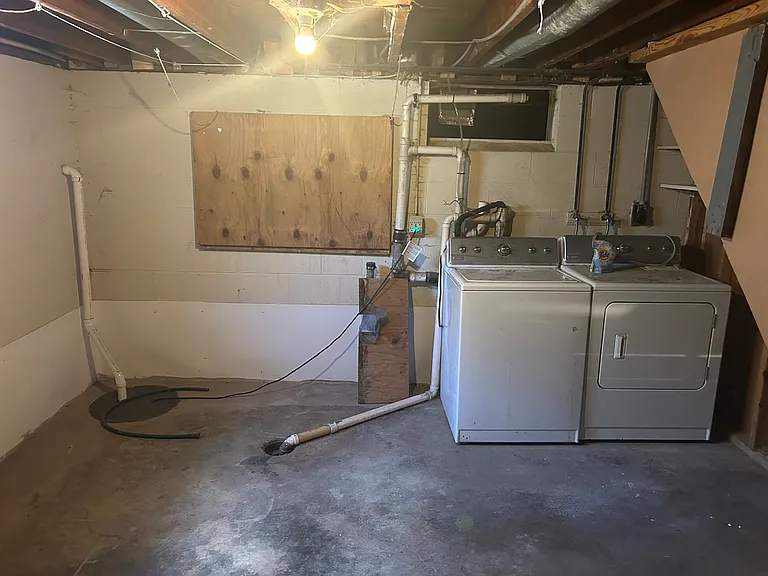 Laundry in basement