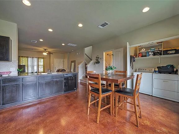Dining room & washroom next to the kitchen area