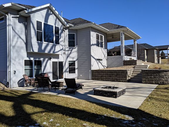 Large concrete patio