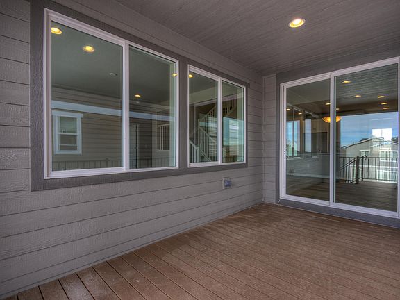 Covered Deck with Sliding Glass Doors